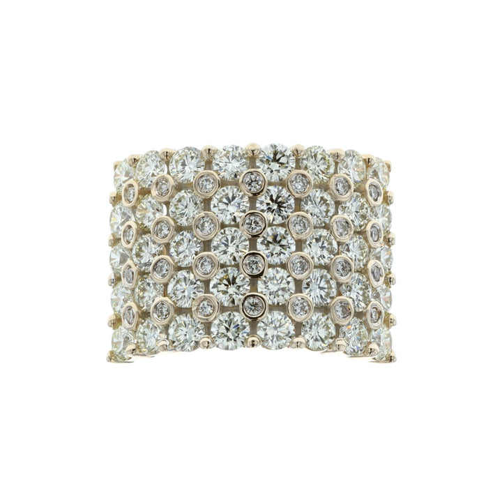 10KT Yellow Gold 4.25ctw Diamond Estate Cluster Ring