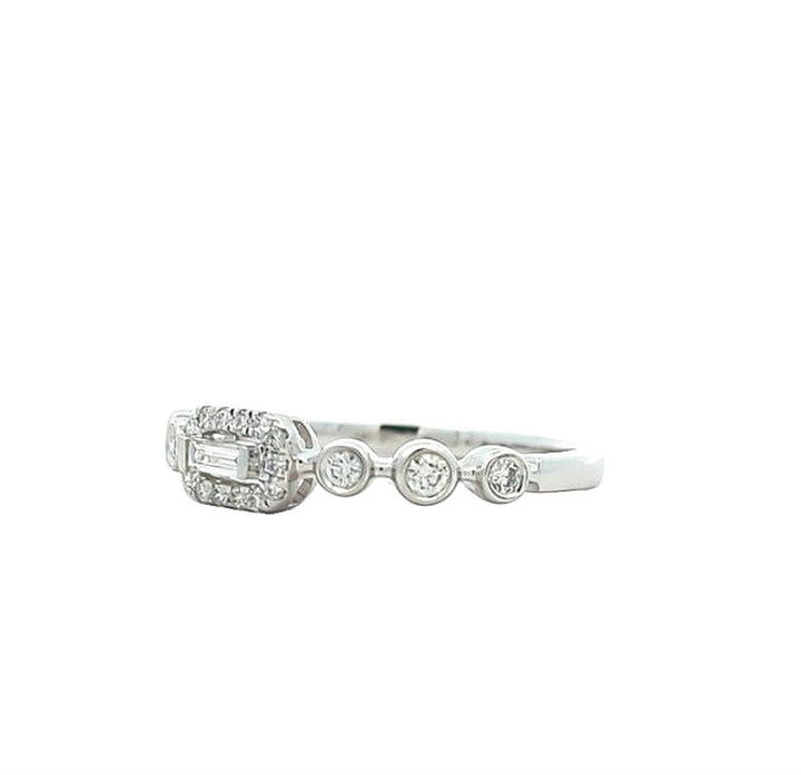 14KT White Gold 0.24ctw Diamond Band