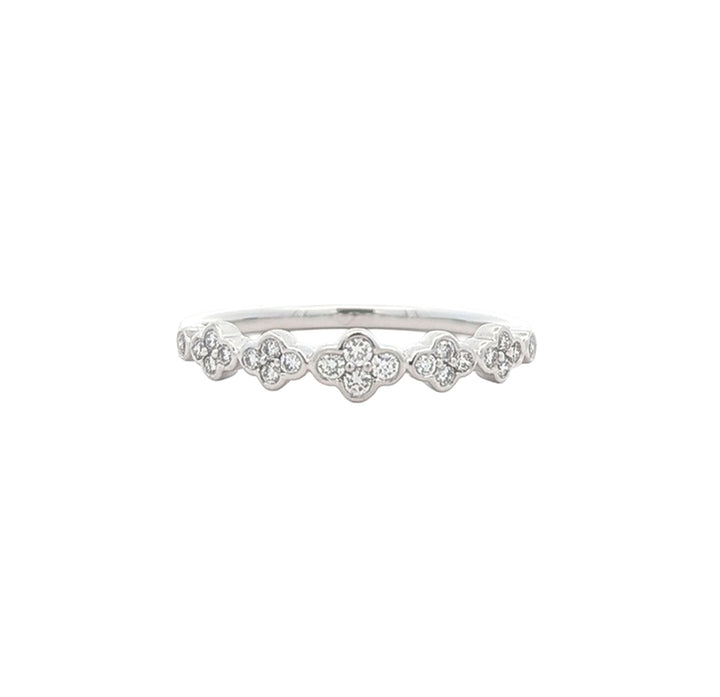 14KT White Gold 0.018ctw Diamond Band