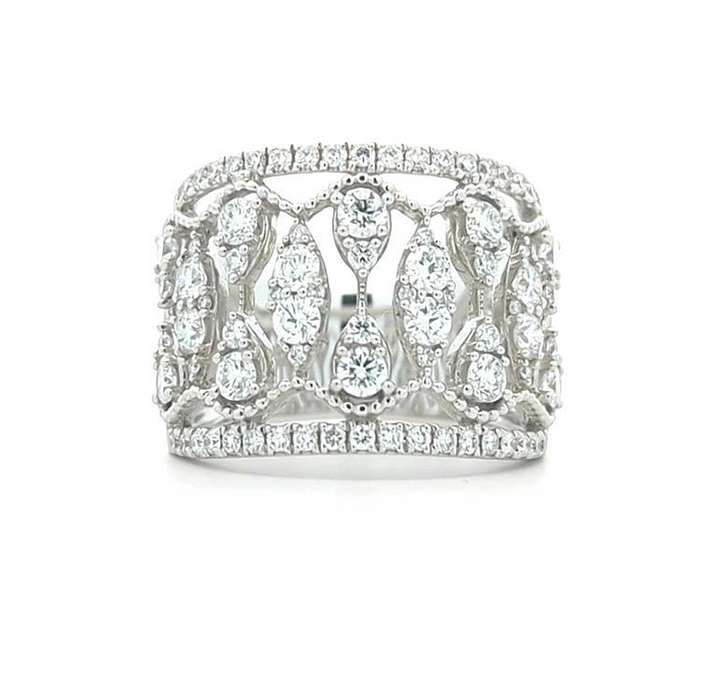 14KT White Gold 1.50ctw Diamond Fashion Ring