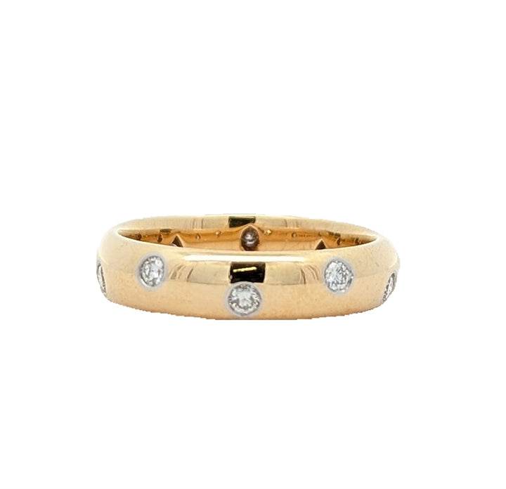 Platinum & 18KT Yellow Gold "Tiffany & Co." 0.25ctw Diamond Estate Band