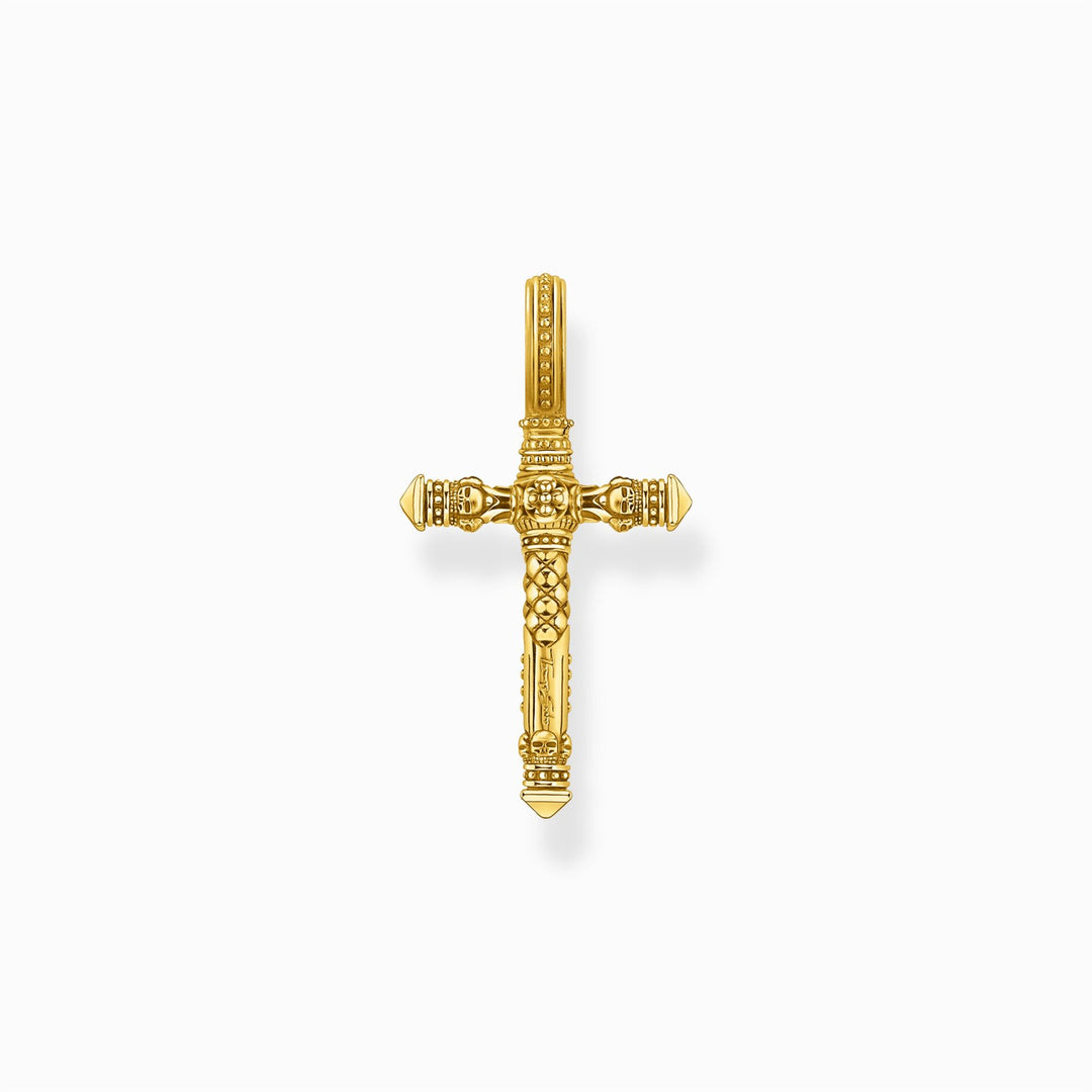 Thomas Sabo Sterling Silver Gold Plated Cross Pendant