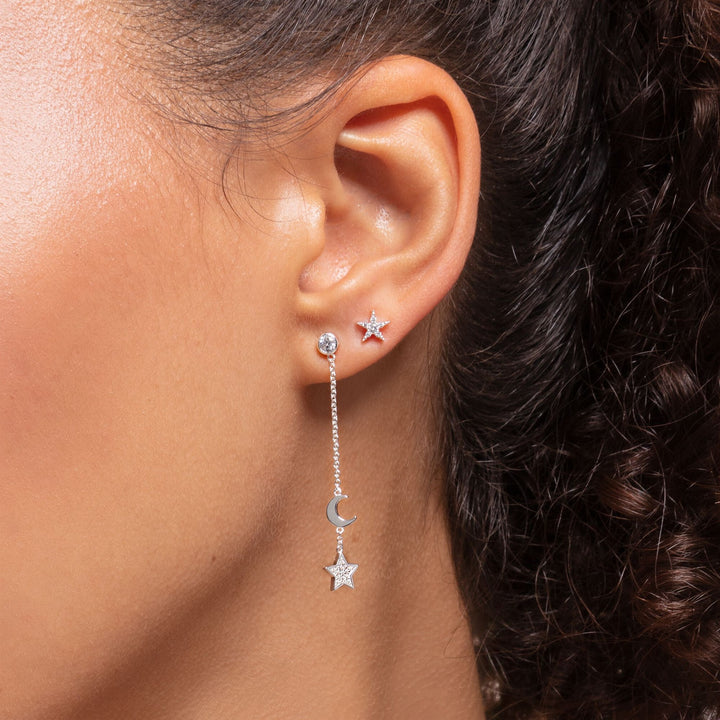 Thomas Sabo Sterling Silver CZ Star Single Ear Stud