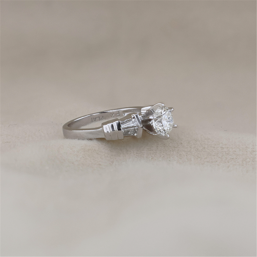 Platinum 1.42ctw Diamond Engagement Ring