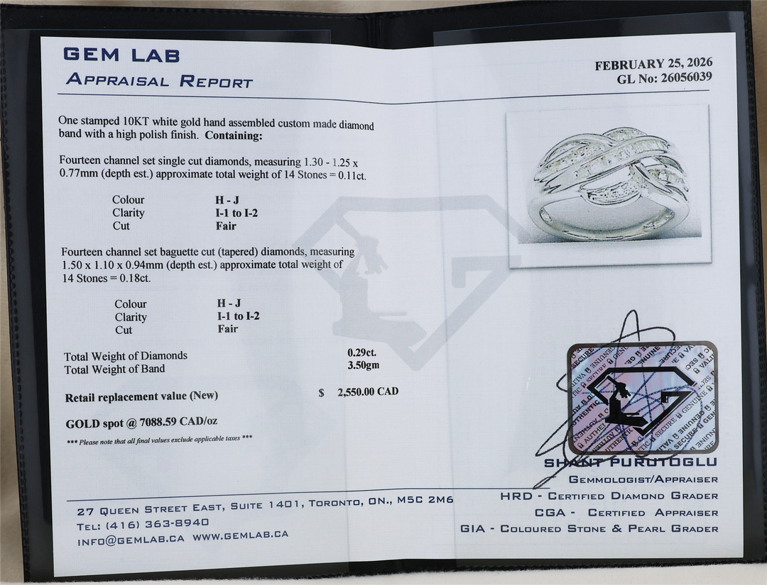 10K White Gold 0.29ctw Diamond Estate Ring