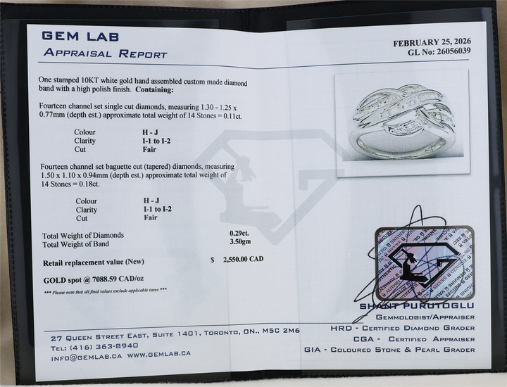 10K White Gold 0.29ctw Diamond Estate Ring