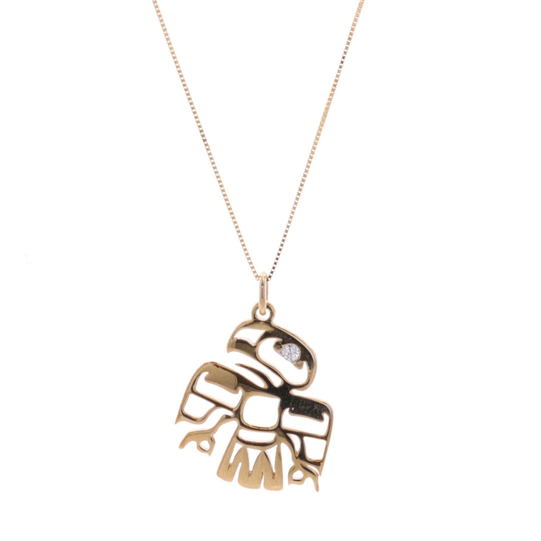 10KT Yellow Gold 0.02ctw Canadian Diamond Necklace