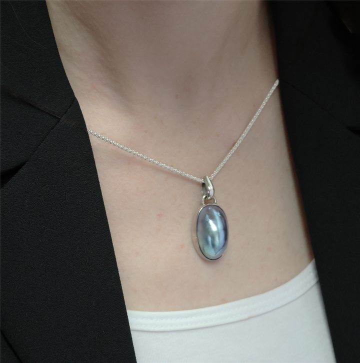 Sterling Silver Tahitian Pearl 24" Necklace