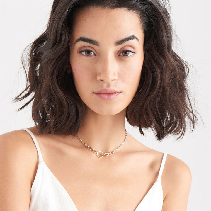 Ania Haie - "CHAIN REACTION" Horseshoe Link Necklace Silver