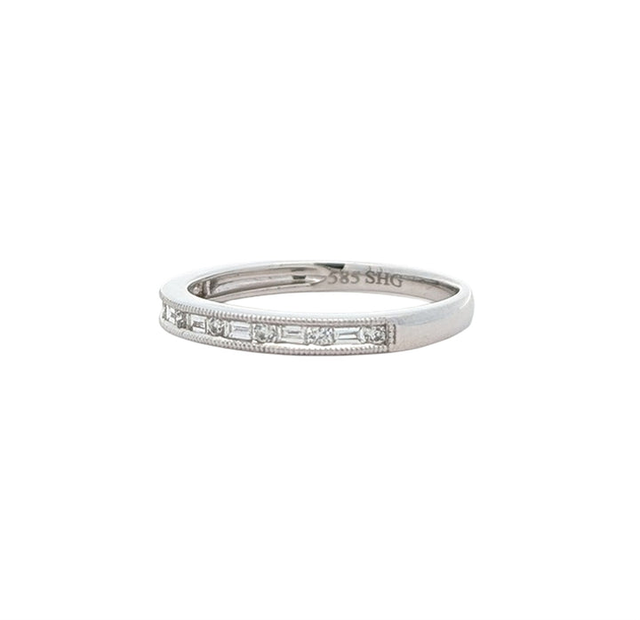 14K White Gold 0.19ctw Diamond Band