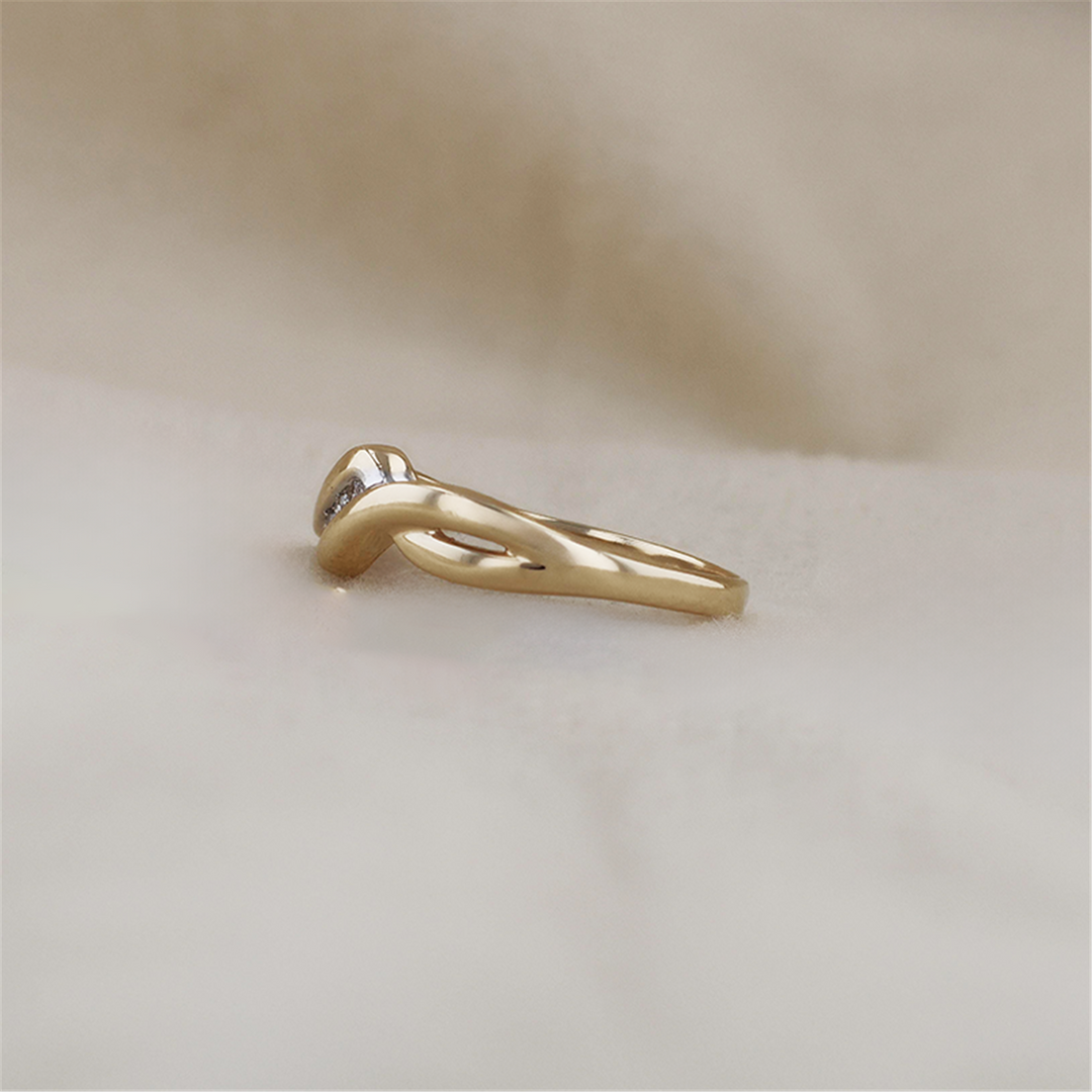 10K Yellow Gold 0.05ctw Canadian Diamond Ring