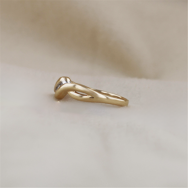 10K Yellow Gold 0.05ctw Canadian Diamond Ring