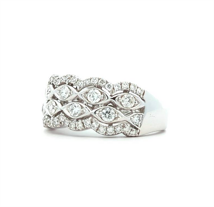 14KT White Gold 0.77ctw Diamond Fashion Band