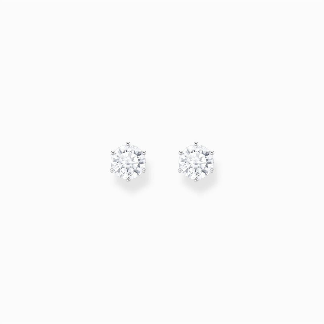Thomas Sabo Sterling Silver Ear Studs With White Zirconia