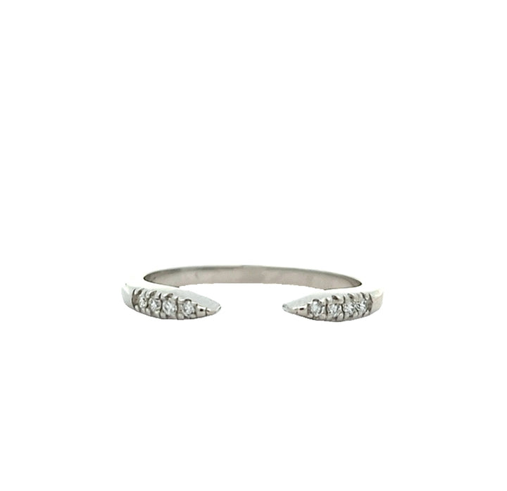 14KT White Gold 0.08ctw Diamond Ring