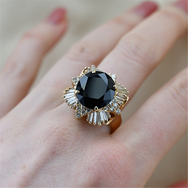 18KT Yellow Gold Blue Sapphire & 1.87ctw Diamond Ring