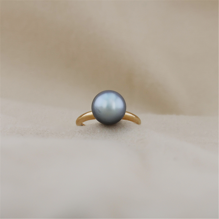 14K Yellow Gold Tahitian South Sea Pearl Ring