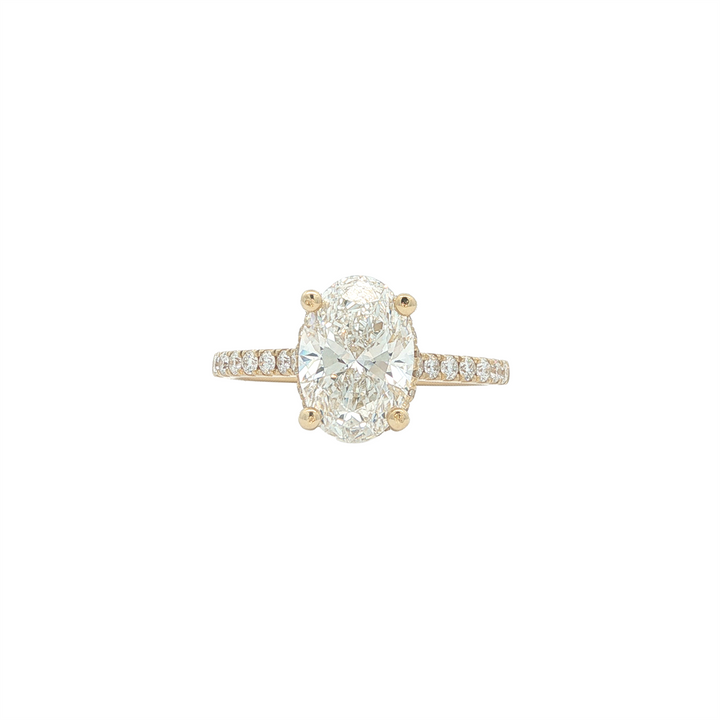 18KT Yellow Gold 2.41ctw Oval Lab Grown Diamond Engagement Ring