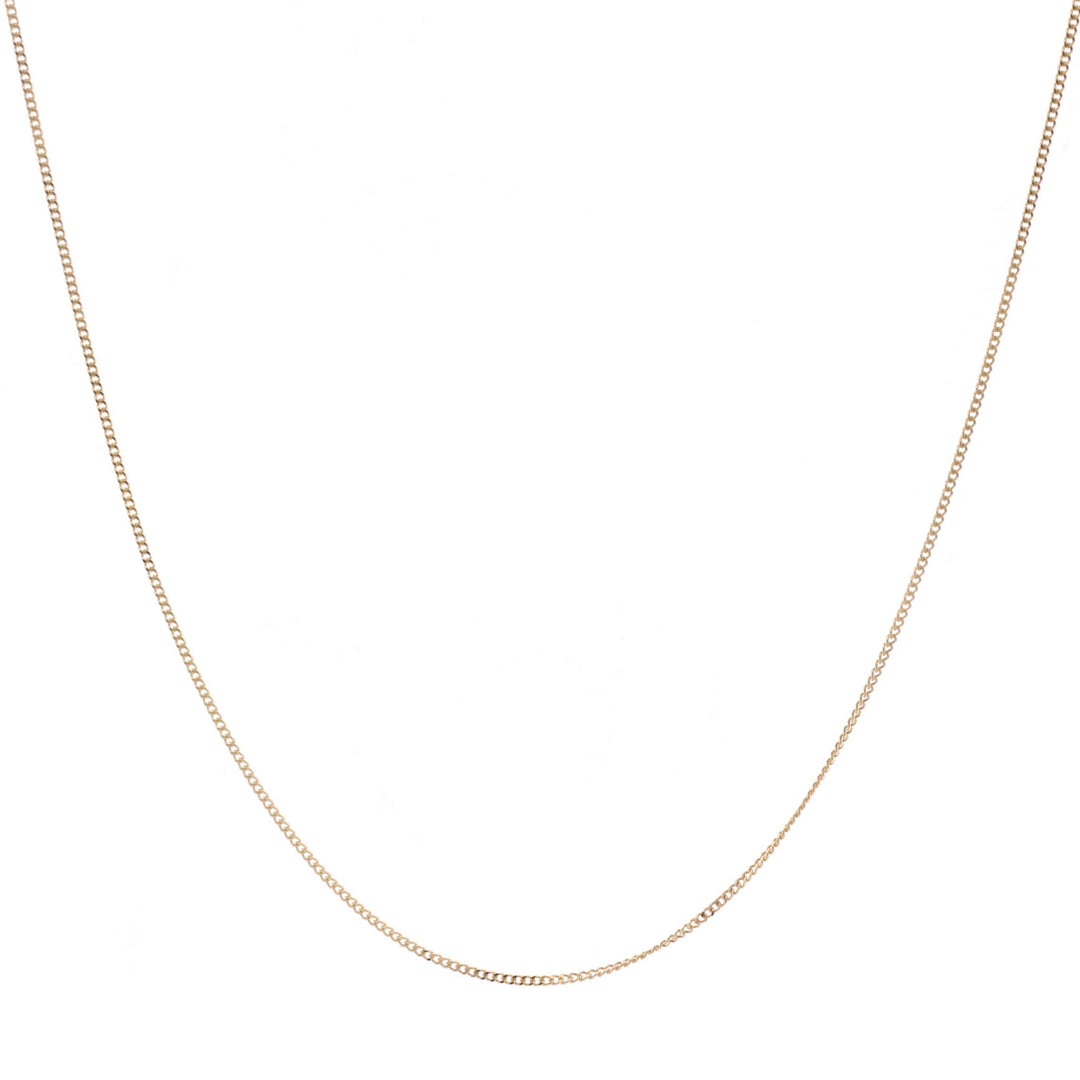 10K Yellow Gold Curb Chain - 16" + 2" Extension