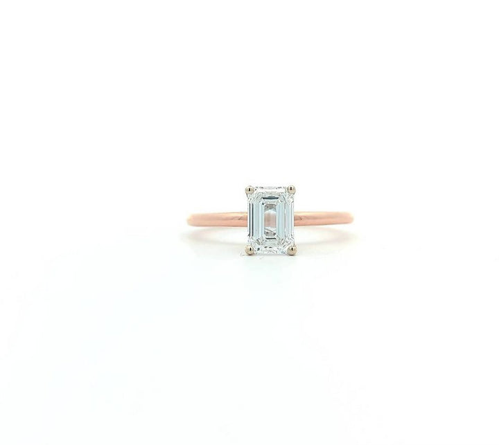 18KT Rose and White Gold 1.16ctw Lab Grown Diamond Engagement Ring
