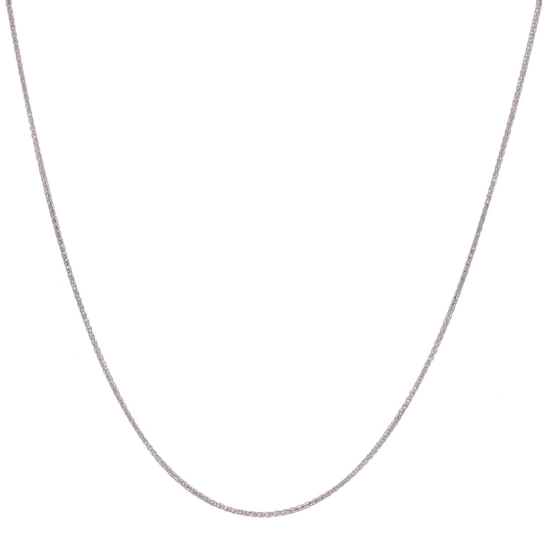 14K White Gold 18" Wheat Chain
