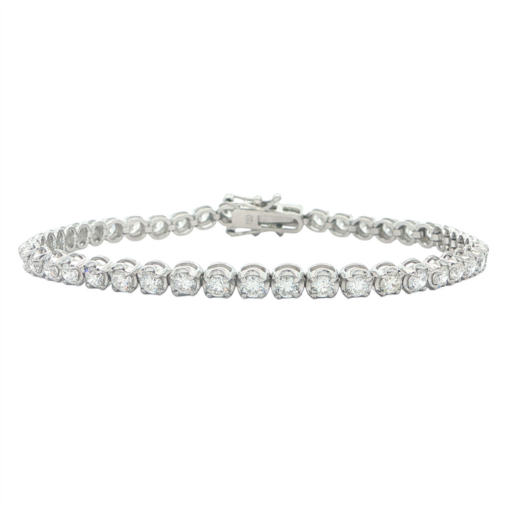 18KT White Gold 7in 4.00ct Tennis Bracelet