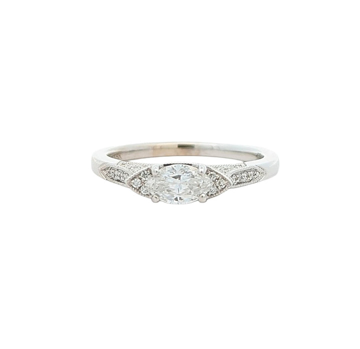 18K White Gold 0.54ctw Diamond Ring