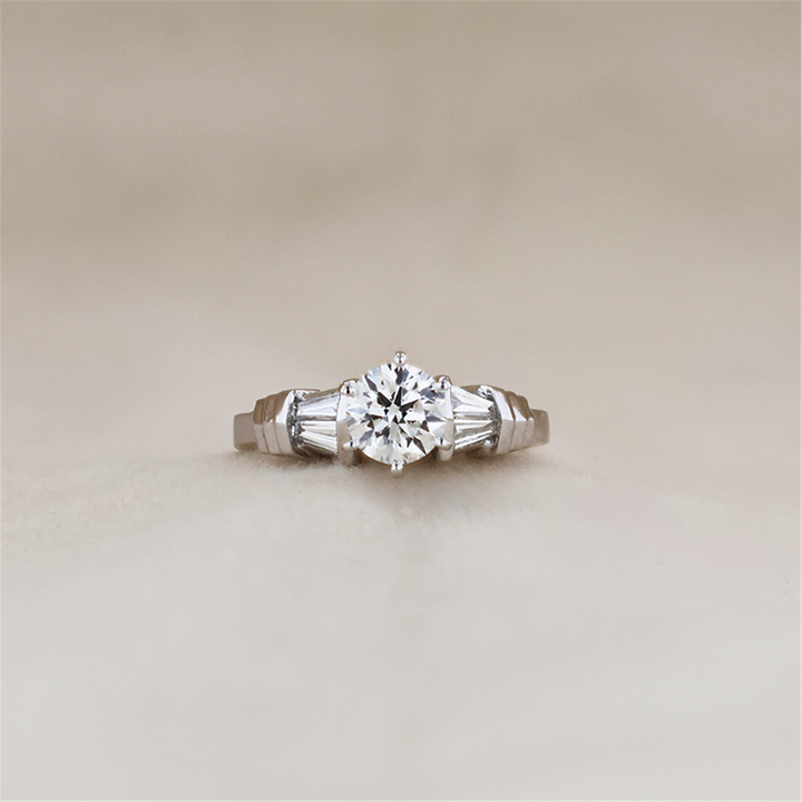 Platinum 1.42ctw Diamond Engagement Ring