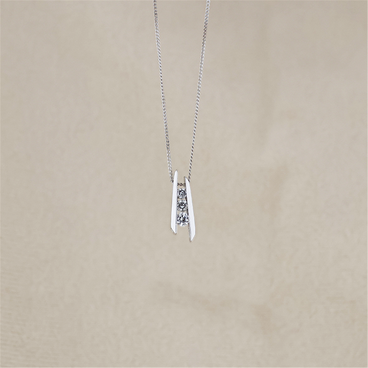 10K White Gold 0.17ctw Diamond 20" Necklace