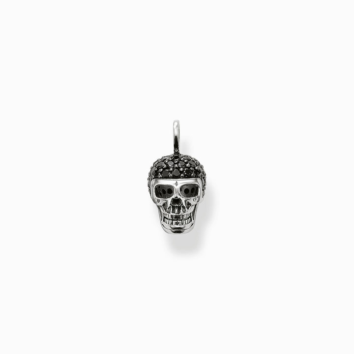 Thomas Sabo Sterling Silver Black CZ Skull Pendant
