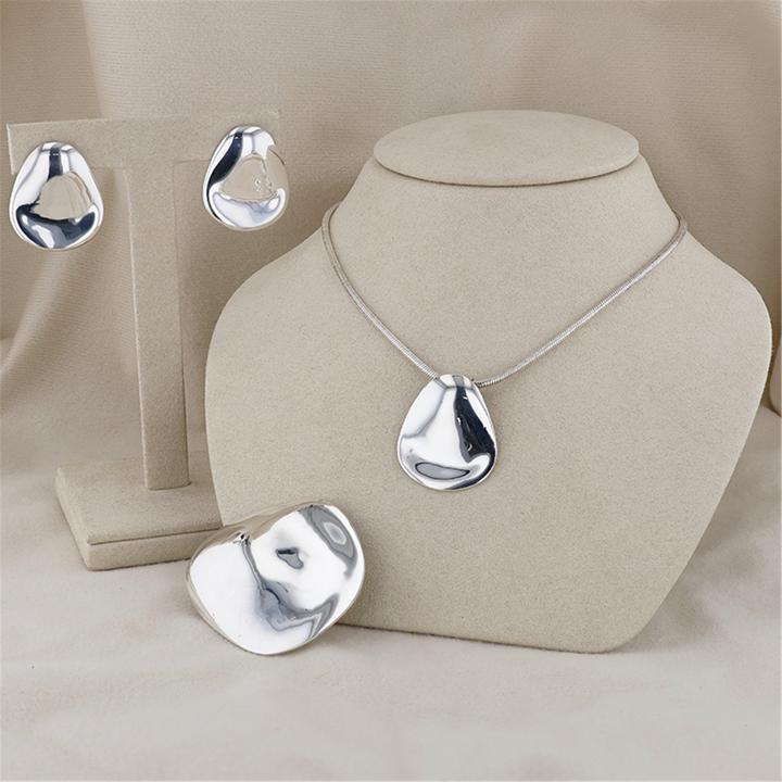 Sterling Silver Pendant, Earring & Brooch Set