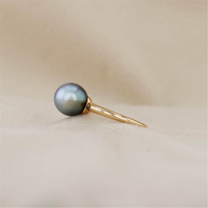 14K Yellow Gold Tahitian South Sea Pearl Ring