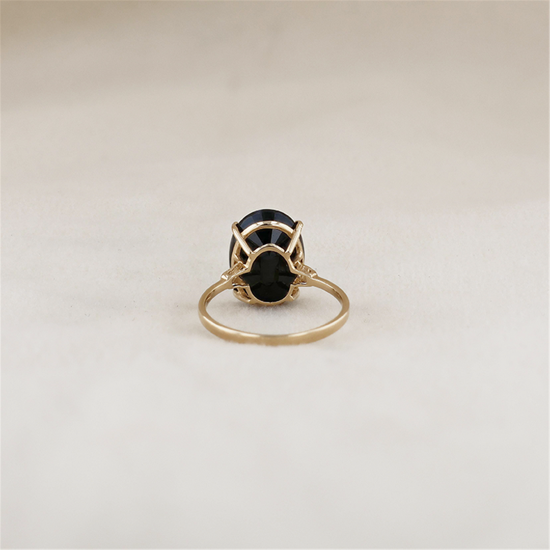 10K Yellow Gold Blue Sapphire Estate Ring